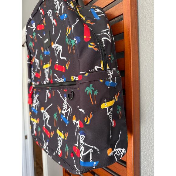 STATE Double Pocket Kane Kids Large Skeleton Skate Backpack Travel Bag | NWT main image 4